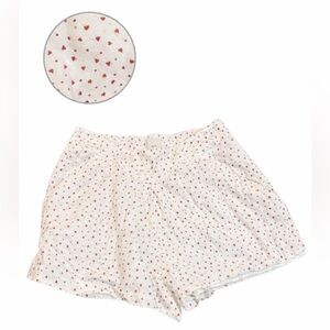 LC Lauren Conrad Disney High-Waist White Shorts Red Heart Accents - Size S